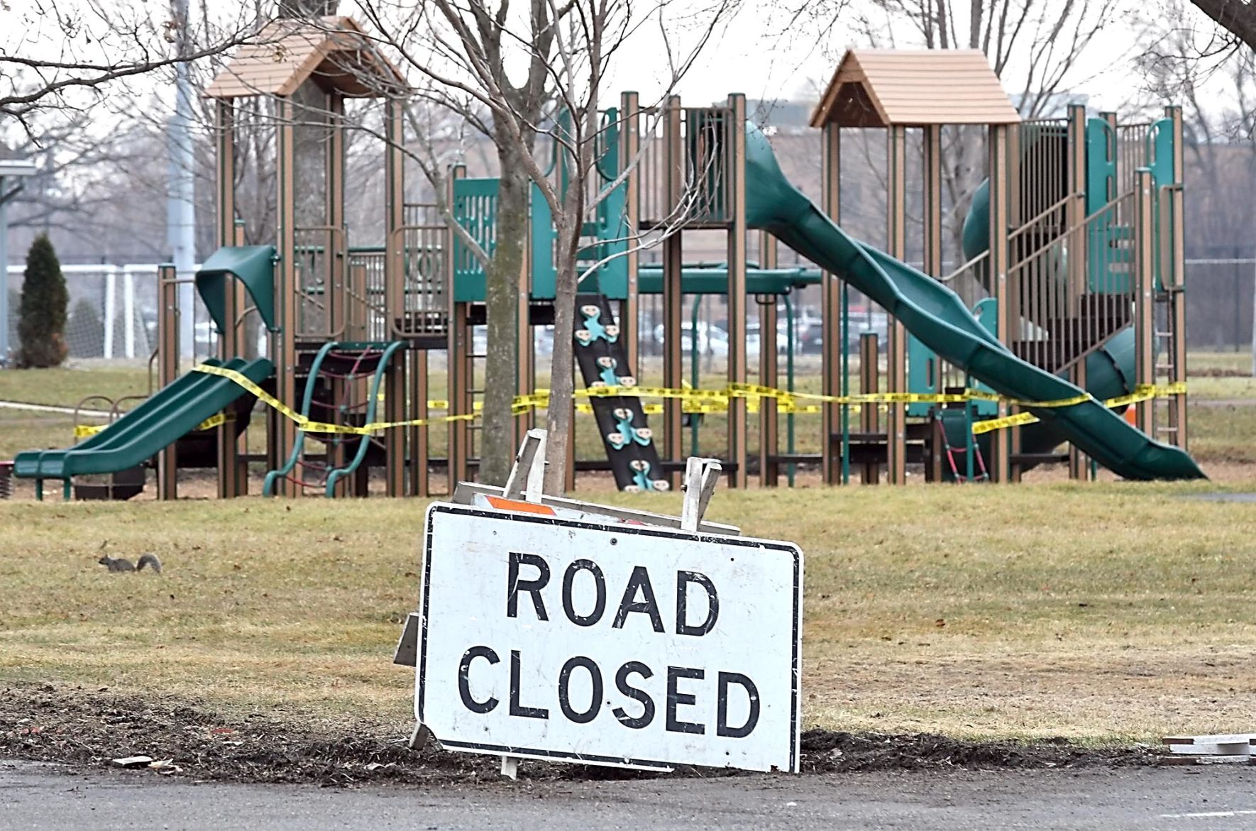 Playground equipment closed